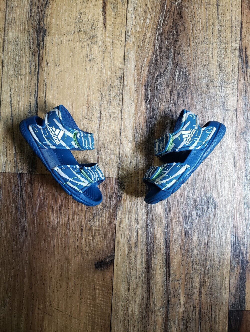 Toddler Boys Sz 4 Adidas Alta Swim Legend Marine Sandals